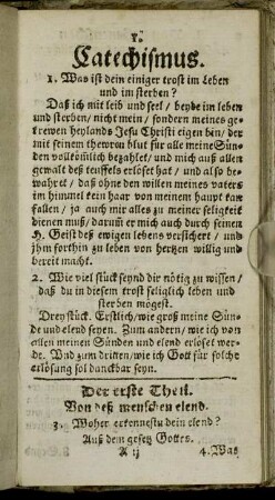 Der erste Theil. Von deß menschlichen elend.