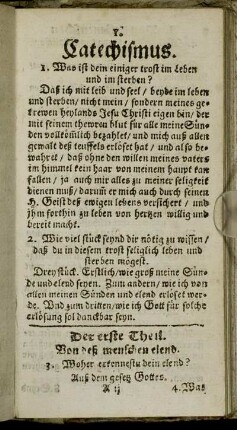 Der erste Theil. Von deß menschlichen elend.
