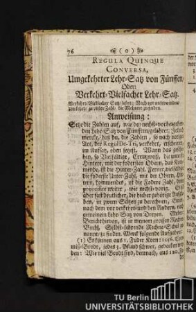 Regula Quinque Conversa, Umgekehrter Lehr-Satz von Fünffen, Oder: Verkehrt-Vielfacher Lehr-Satz.