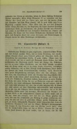 Charakteristik Philipp's II