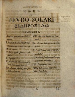 De feudo solari sidēroxylō dissertatio iuridica inauguralis