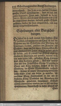 Scheidungen oder Burgscheidungen