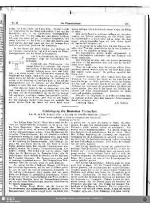 Die Reichstagung der Deutschen Uhrmacher (Fortsetzung aus Nr. 21)
