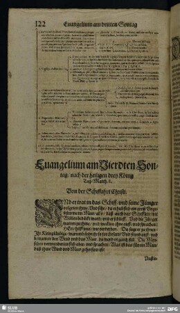 Evangelium am Vierdten Sontag, nach der heiligen drey König Tag, Matth. 8.