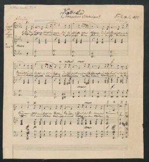 Katerlied; V, pf; F-Dur; op.1