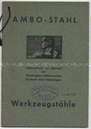 Werkzeugstähle, Herstellungsprogramm der Firma