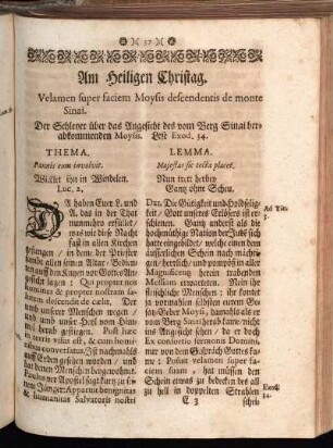 Am Heiligen Christag.