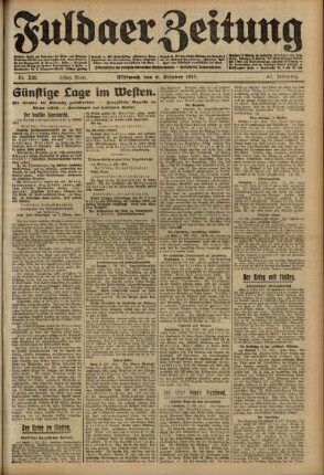 Erste Ausgabe vom Mittwoch, den 06. Oktober 1915.