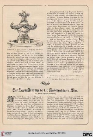 Zur Teppich-Ausstellung des k. k. Handelsmuseums in Wien