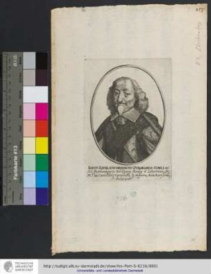 Illvst: Excel: D. D. Henricvs Gvilielmvs, Comes Ac D. â Starhemberg in Wildtperg Riedeg et Lobenstain S.C.M. F. III. Consiliari[vs] Camerari[vs] & Suprem[vs] Aulæ Mareschall[vs] / P: Aubrÿ excud: