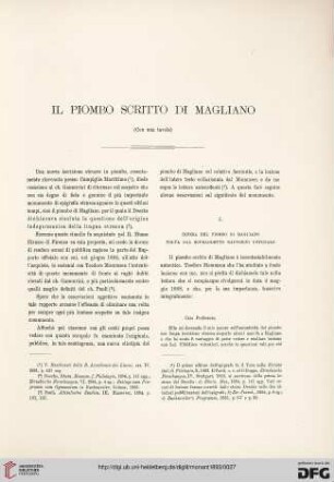 2.1893: Il piombo scritto di Magliano