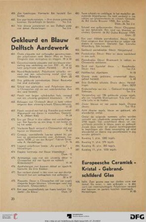 Gekleurd en blauw delftsch aardewerk (Nr. 462-497)