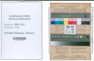 Entnazifizierung Heinrich Schulte-Strathaus , geb. 19.07.1876 (Ingenieur)