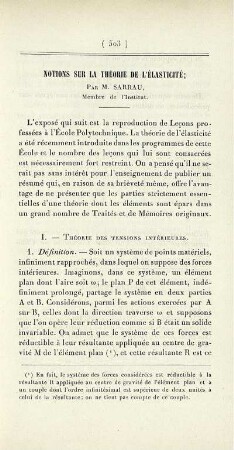 Notions sur la théorie de l'élasticité.