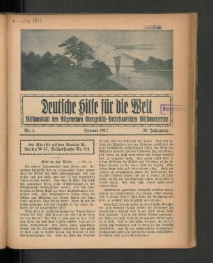 Nr. 1. Januar 1917.