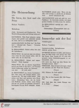 Immerdar mit der Issi : Schäferspiel