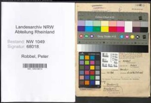 Entnazifizierung Peter Robbel , geb. 26.03.1895 ()
