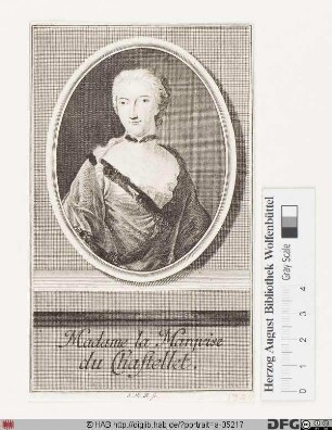 Bildnis Gabrielle-Émilie Du Châtelet, marquise, geb. Le Tonnelier de Breteuil