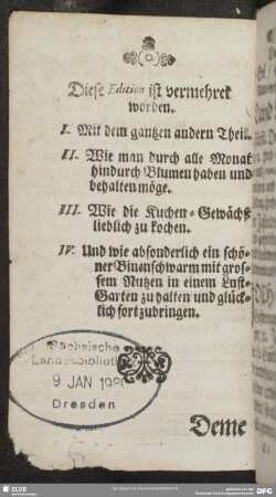 Diese Edition ist vermehret worde