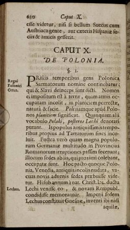 Caput X. De Polonia.
