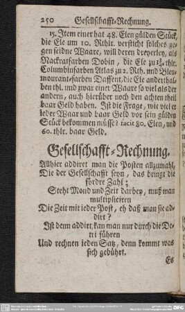 Gesellschafft-Rechnung