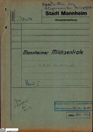 Mannheimer Milchzentrale AG: Vorstand