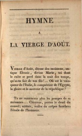 Hymne à la Vierge d'août