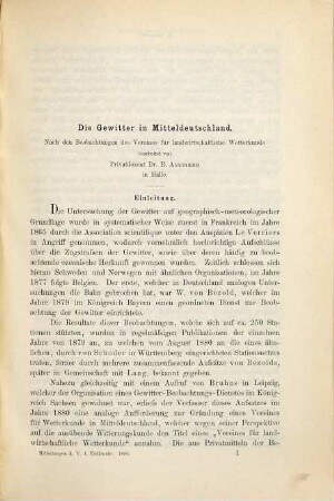 Mitteilungen des Vereins für Erdkunde zu Halle a.d.S : zugl. Organ des Thüringisch-Sächsischen Gesamtvereins für Erdkunde. 1886