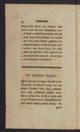 Der wohlthätige Engländer.