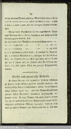 Sechs und zwanzigste Aufgabe