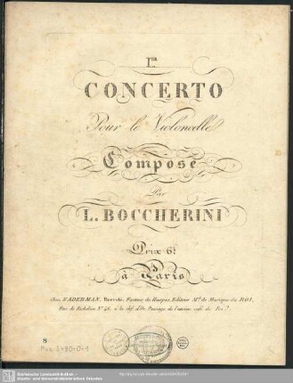 Ier Concerto Pour le Violoncelle