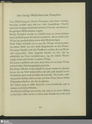 Der lustige Müllerbursche Pumphut