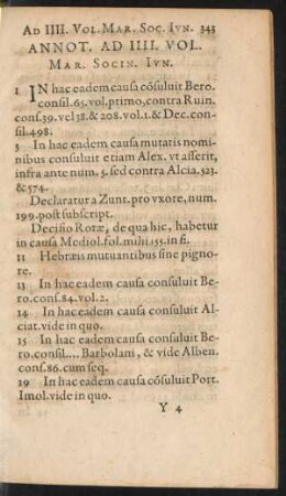 Annot. Ad IIII. Vol. Mar. Socin. Iun.