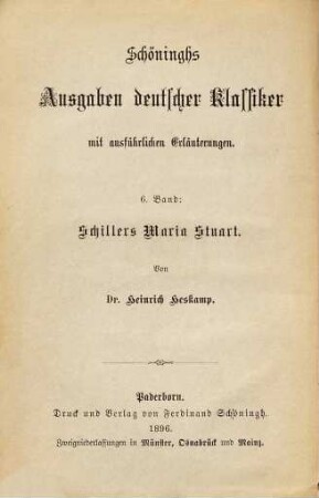 Maria Stuart : ein Trauerspiel
