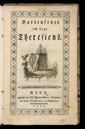 Bardenfeyer am Tage Theresiens