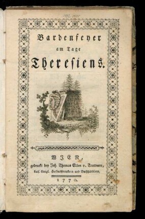 Bardenfeyer am Tage Theresiens