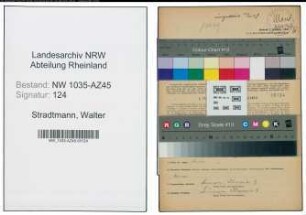 Entnazifizierung Walter Stradtmann , geb. 07.03.1902 (Arbeiter)
