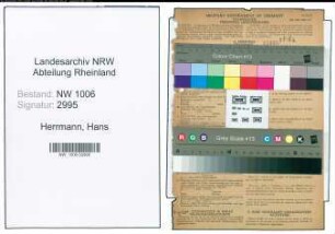 Entnazifizierung Hans Herrmann , geb. 14.11.1903 (Vermess.Techniker)
