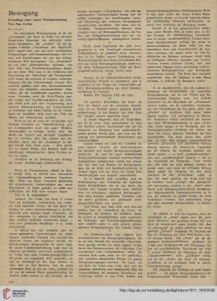 Bewegung : Grundlage einer neuen Weltanschauung, [1]