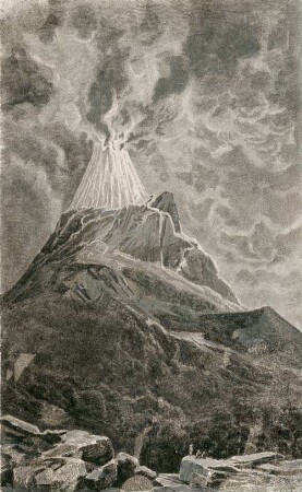 Cotopaxi-Karrikatur. Die Vulkankräfte