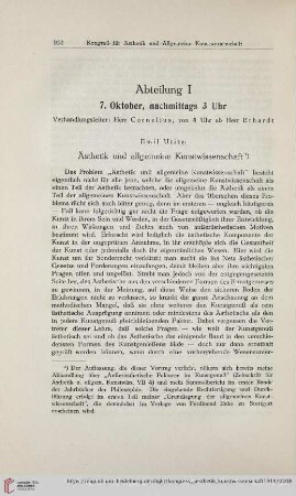 1: Ästhetik und allgemeine Kunstwissenschaft
