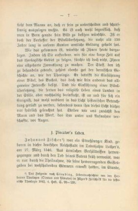 1. Piscators Leben