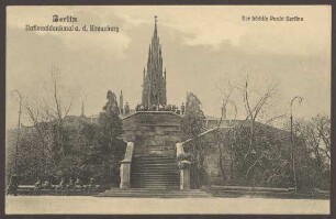 Ansichtskarte "Nationaldenkmal auf dem Kreuzberg", Gruppenbild