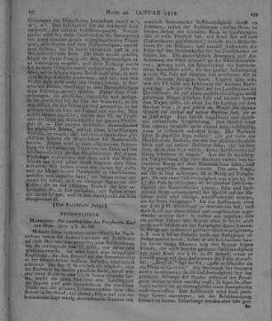 Drais von Sauerbronn, K. F. C. L. von: Die Laufmaschine. Mannheim 1817