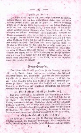 VII. Gewerbswesen.