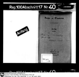 Rechnungen der bischöflichen Privatkasse