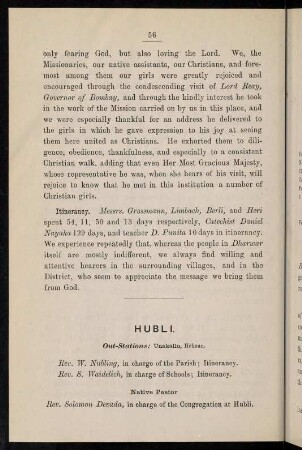 56-58, Hubli (with out-stations Unakallu, Hebsur)