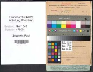 Entnazifizierung Paul Zoschke , geb. 02.02.1897 (Arbeiter)