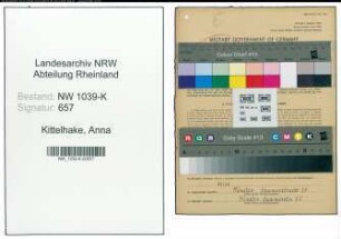 Entnazifizierung Anna Kittelhake , geb. 03.10.1891 (Geschaeftsinhaberin)