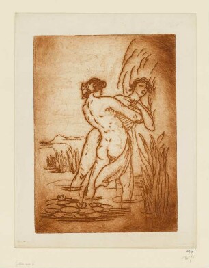 Badendes Paar, aus: "Les Amours de Pierre Ronsard"